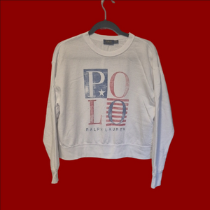 Ralph Lauren Polo Women's White Cropped Crew Neck - M